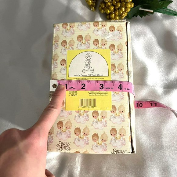 NIB Precious Moments 'Whos gonna fill your shoes' boy figurine - Picture 7 of 11